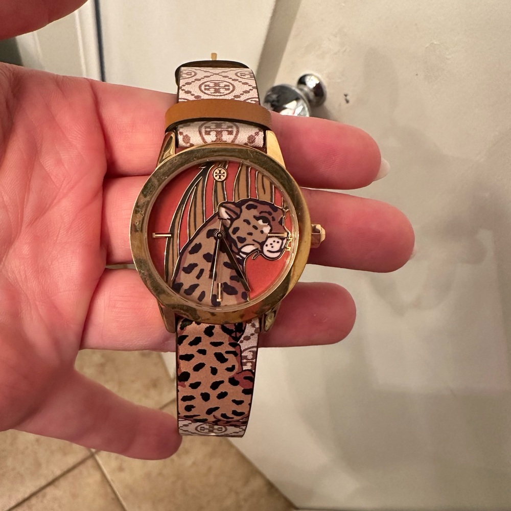 Tory Burch leopard watch